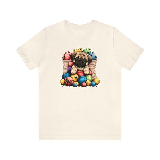 Pug Puppy Playtime: Unisex Adorable Tee for Dog Lovers