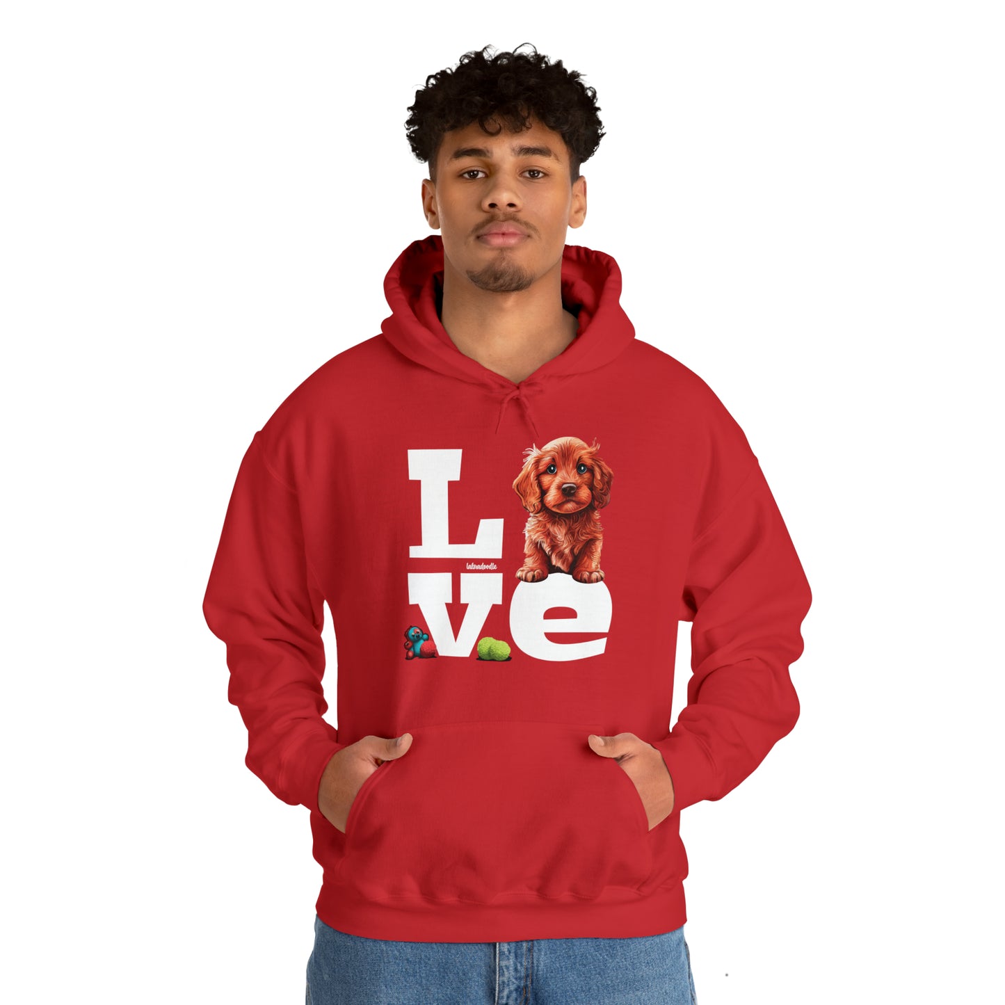 Labradoodle Love: Where Fluff Meets Affection Unisex Heavy Blend™ Hooded Sweatshirt