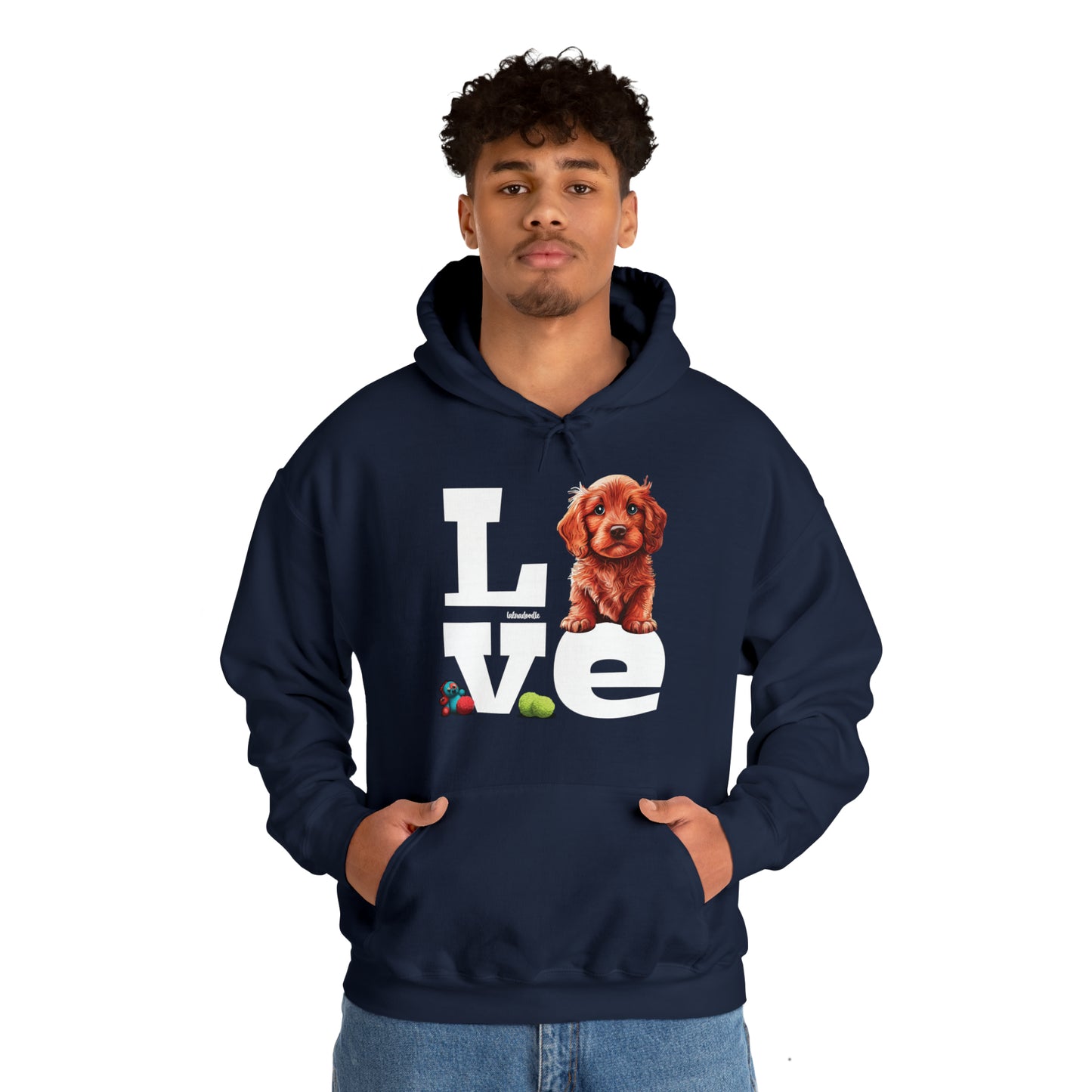 Labradoodle Love: Where Fluff Meets Affection Unisex Heavy Blend™ Hooded Sweatshirt