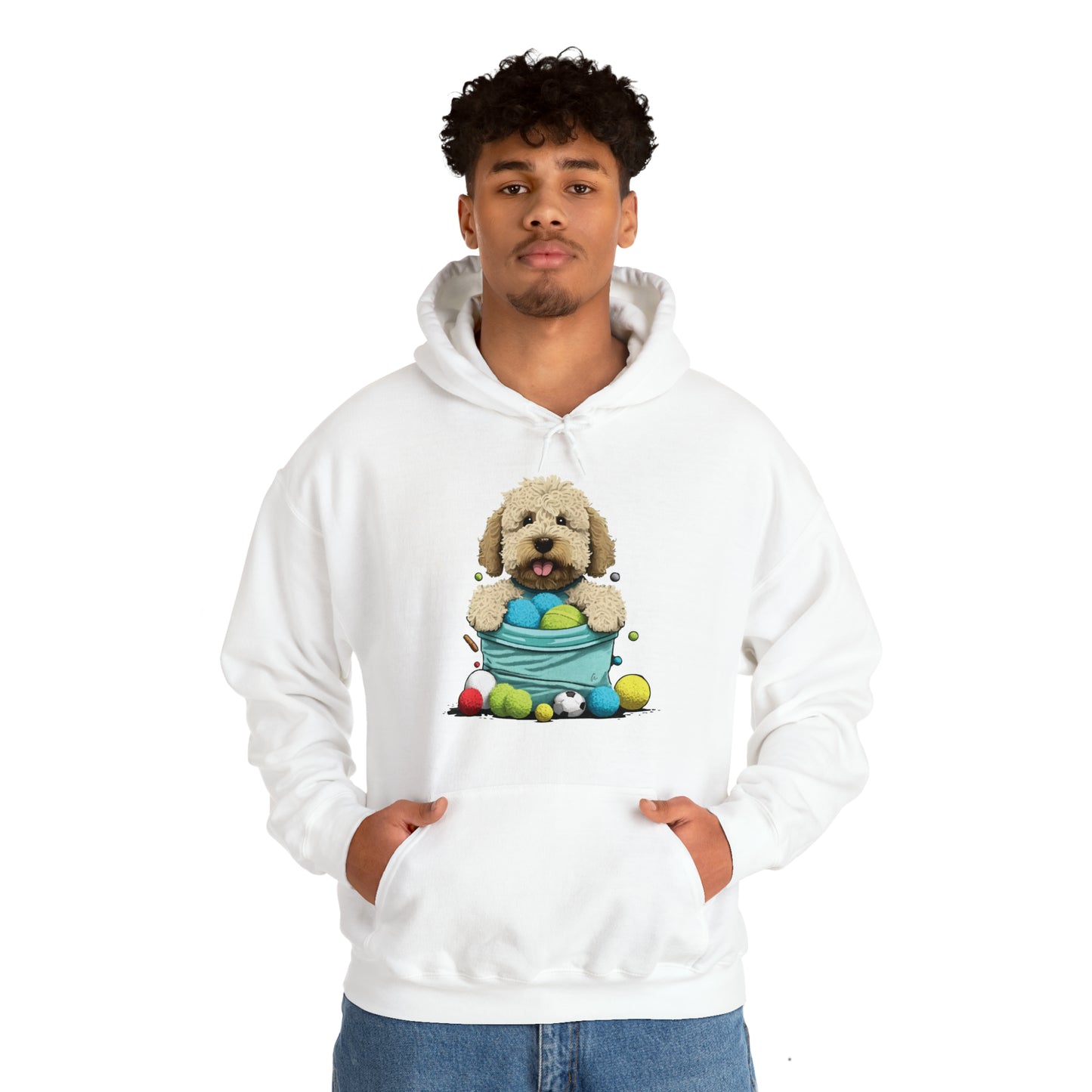 Puppy Love LAB: Where Labs Steal Hearts Unisex Heavy Blend™ Hooded Sweatshirt