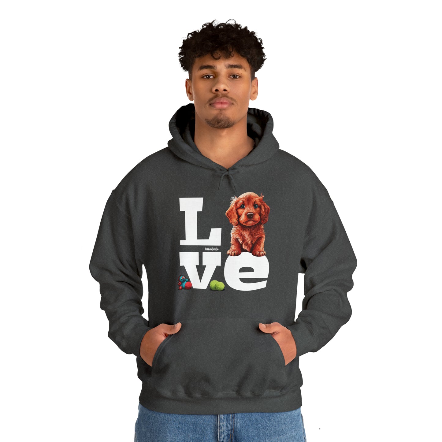 Labradoodle Love: Where Fluff Meets Affection Unisex Heavy Blend™ Hooded Sweatshirt