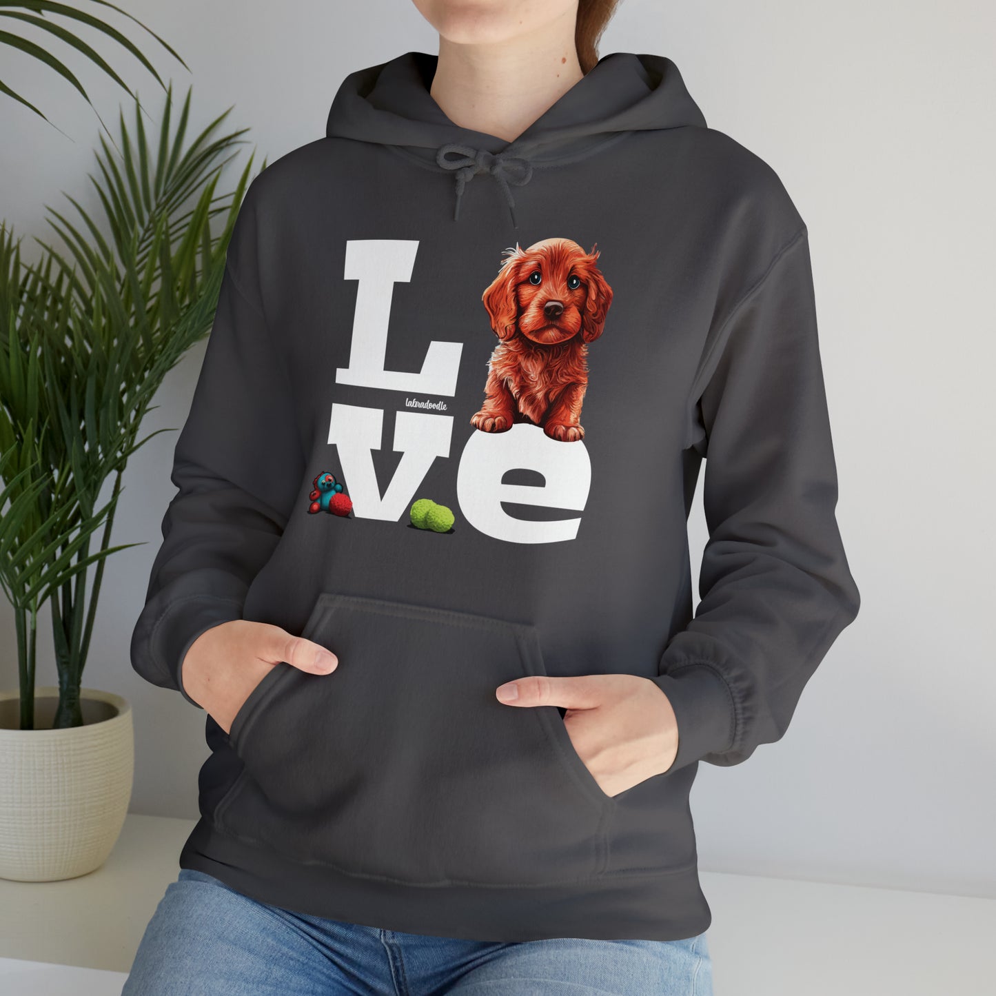 Labradoodle Love: Where Fluff Meets Affection Unisex Heavy Blend™ Hooded Sweatshirt