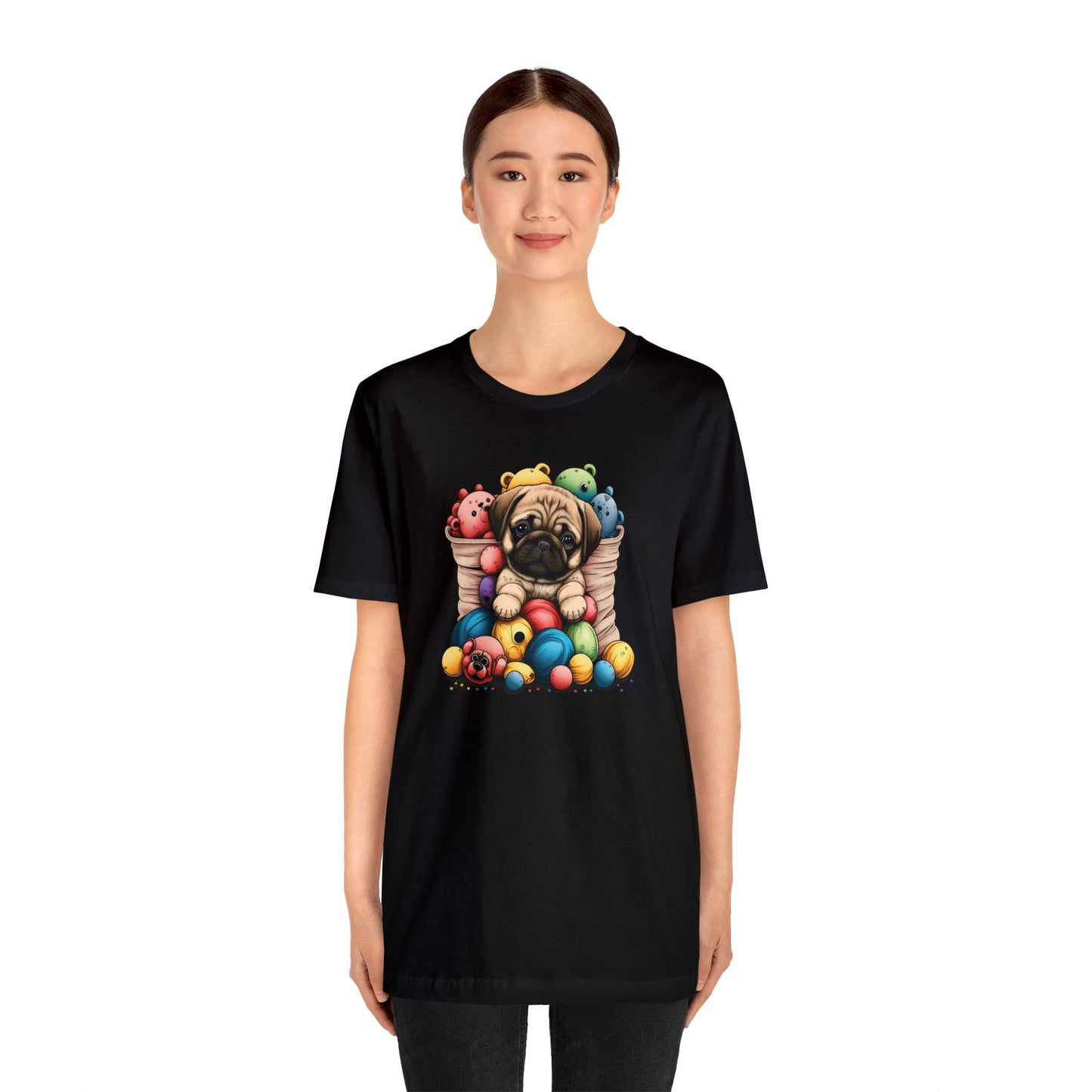 Pug Puppy Playtime: Unisex Adorable Tee for Dog Lovers