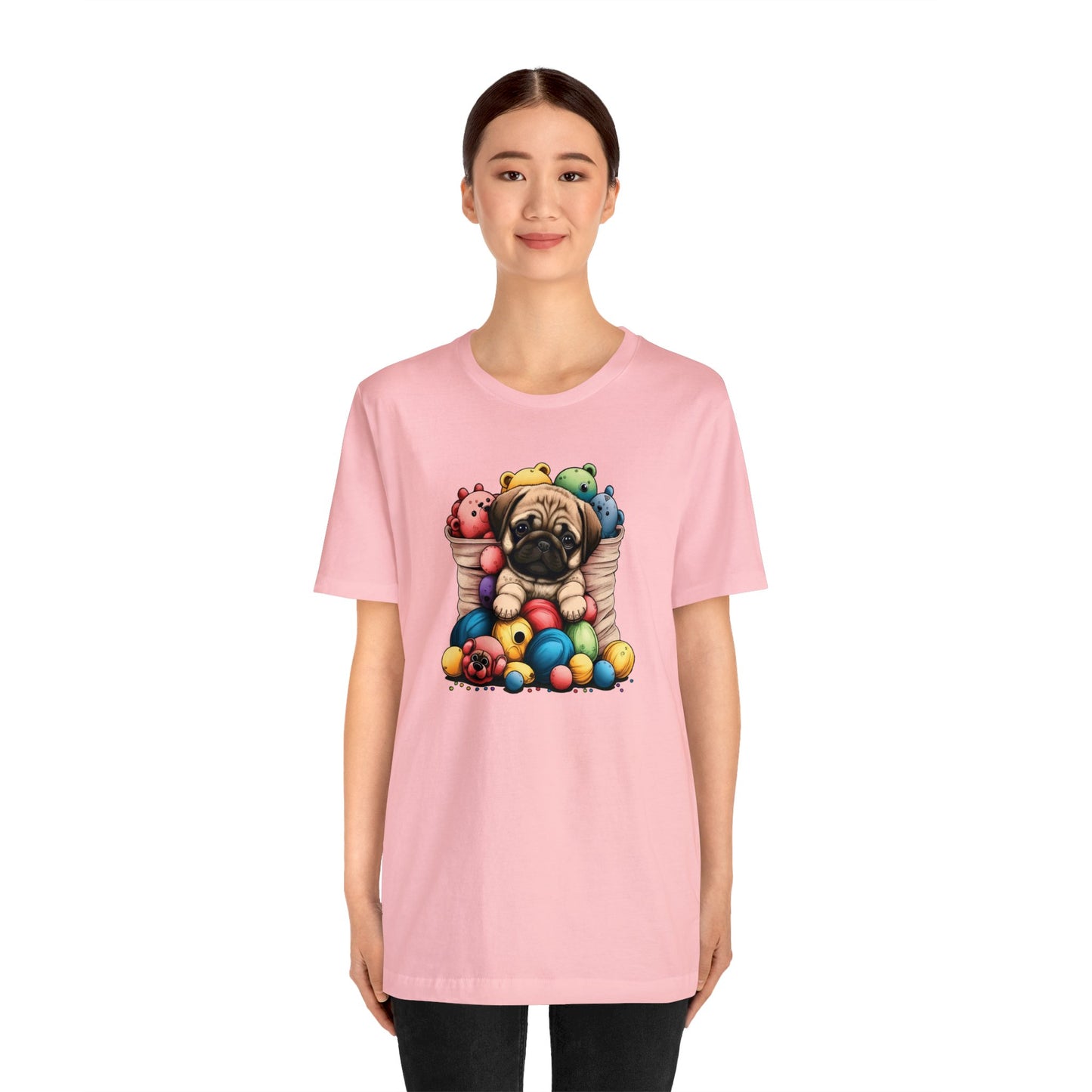 Pug Puppy Playtime: Unisex Adorable Tee for Dog Lovers