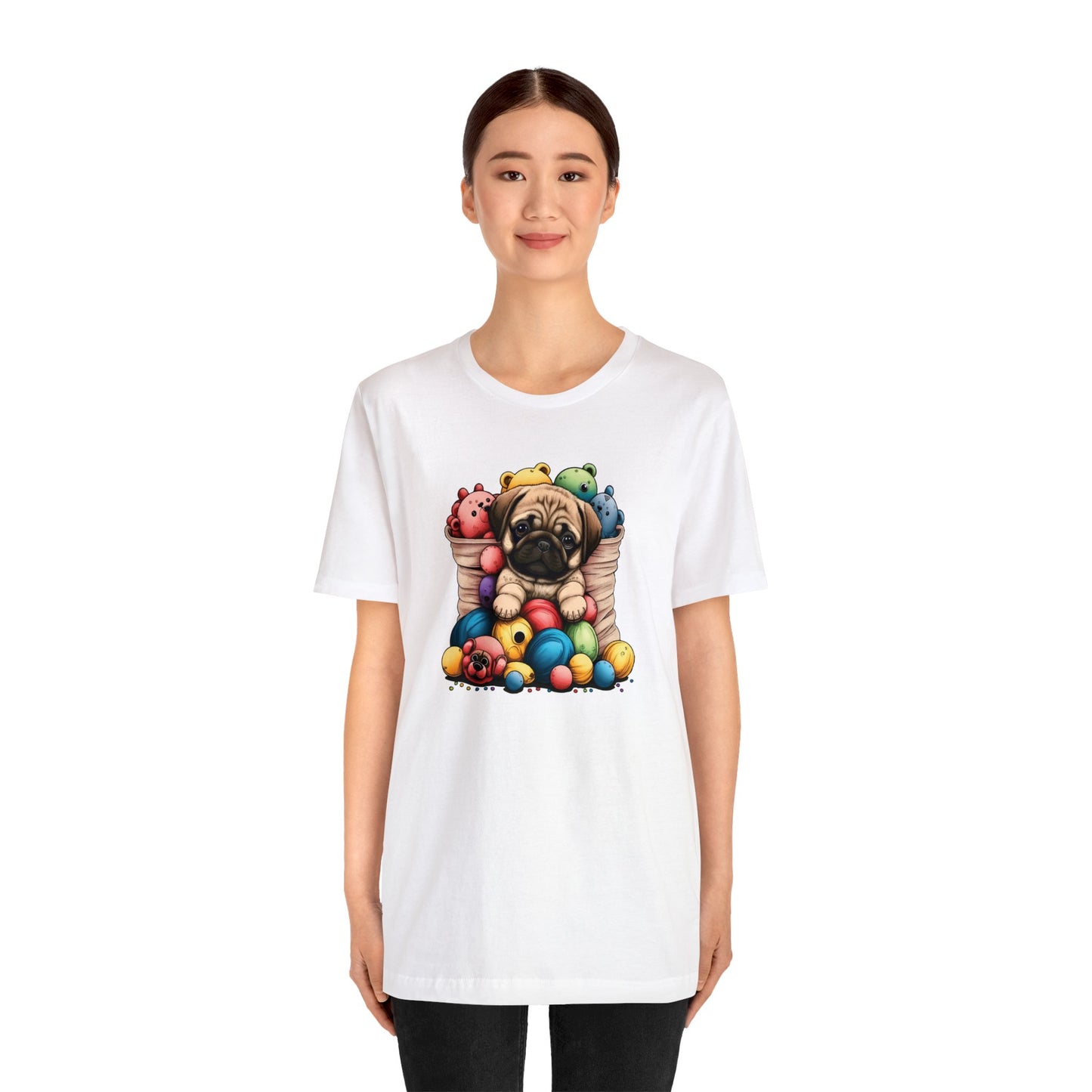 Pug Puppy Playtime: Unisex Adorable Tee for Dog Lovers