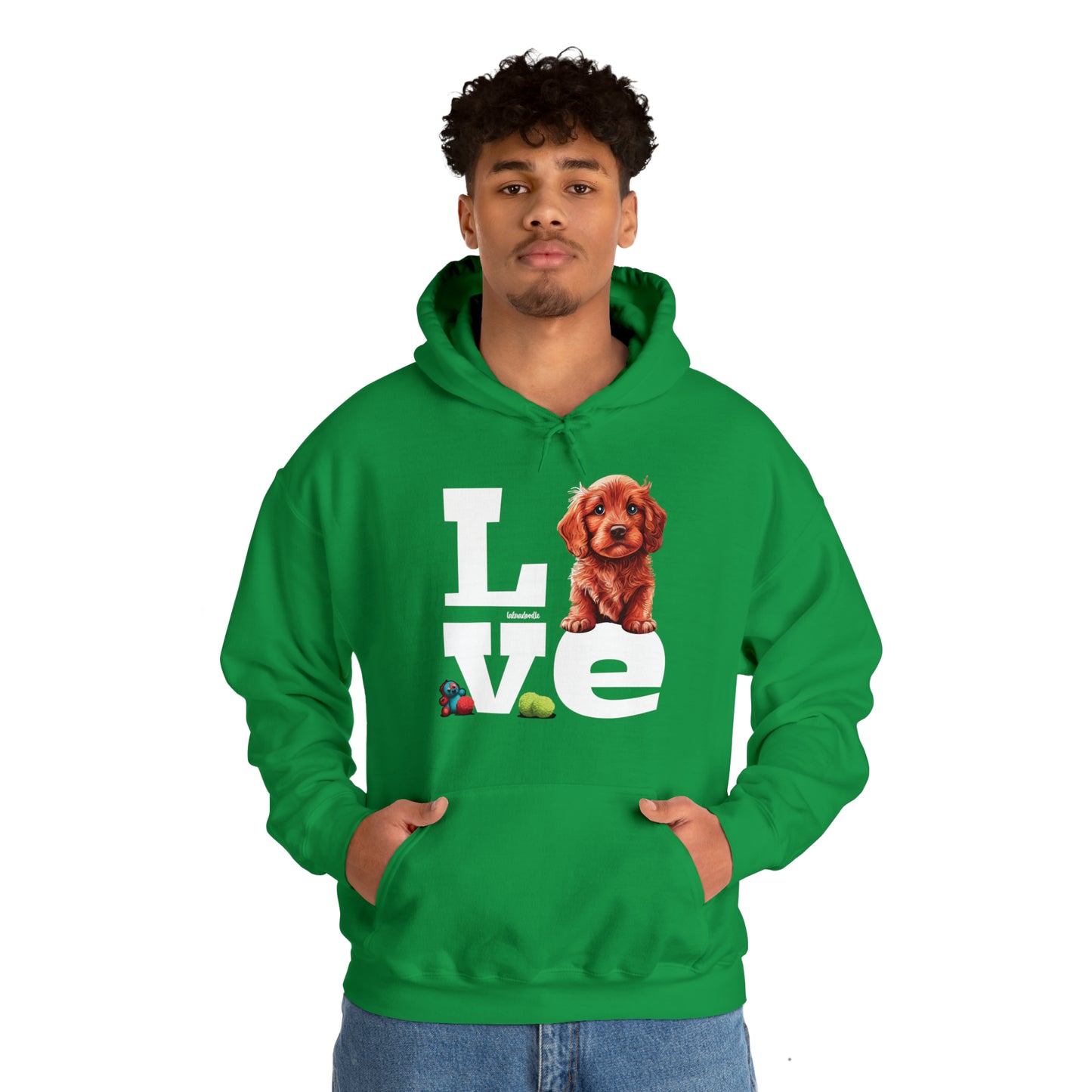 Labradoodle Love: Where Fluff Meets Affection Unisex Heavy Blend™ Hooded Sweatshirt