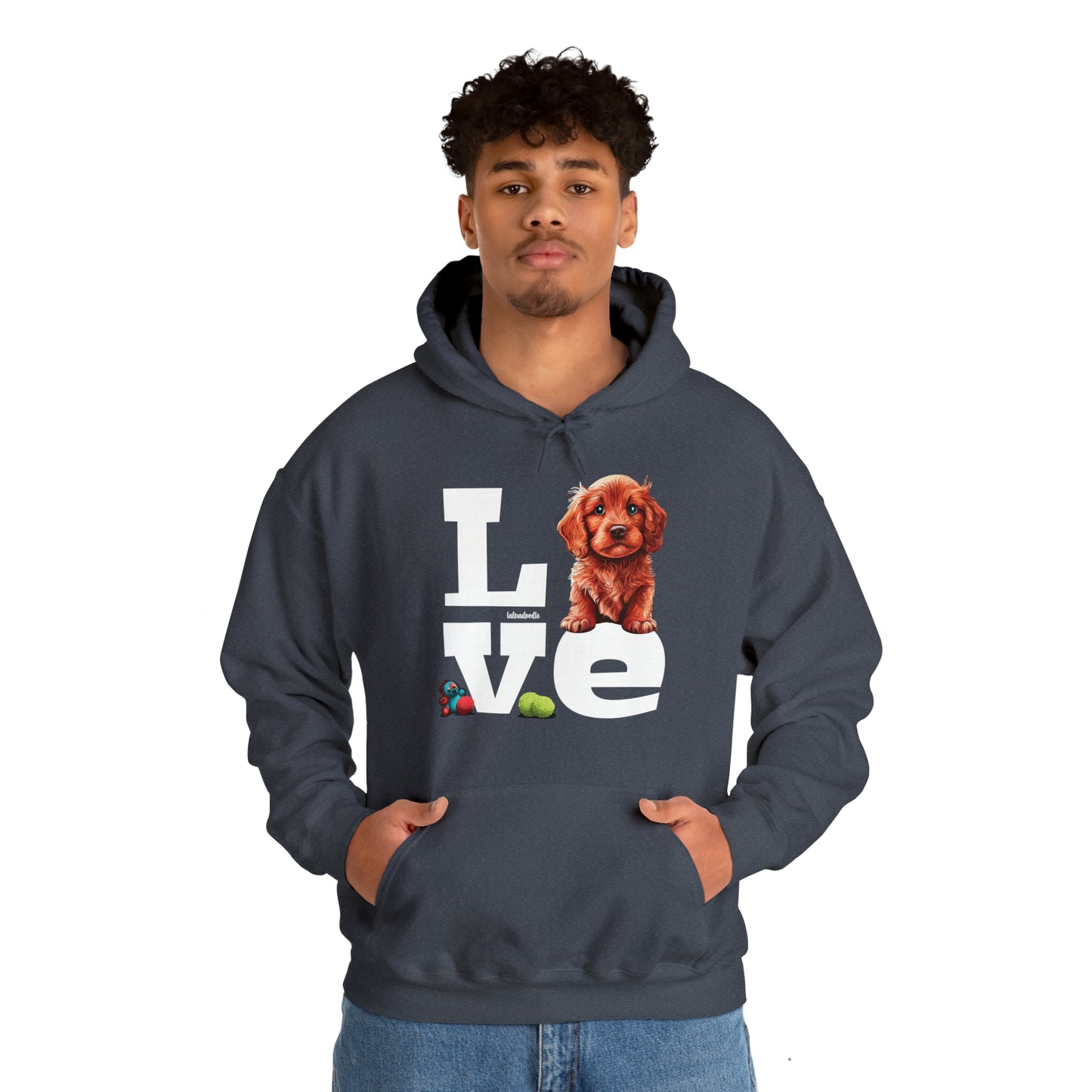 Labradoodle Love: Where Fluff Meets Affection Unisex Heavy Blend™ Hooded Sweatshirt