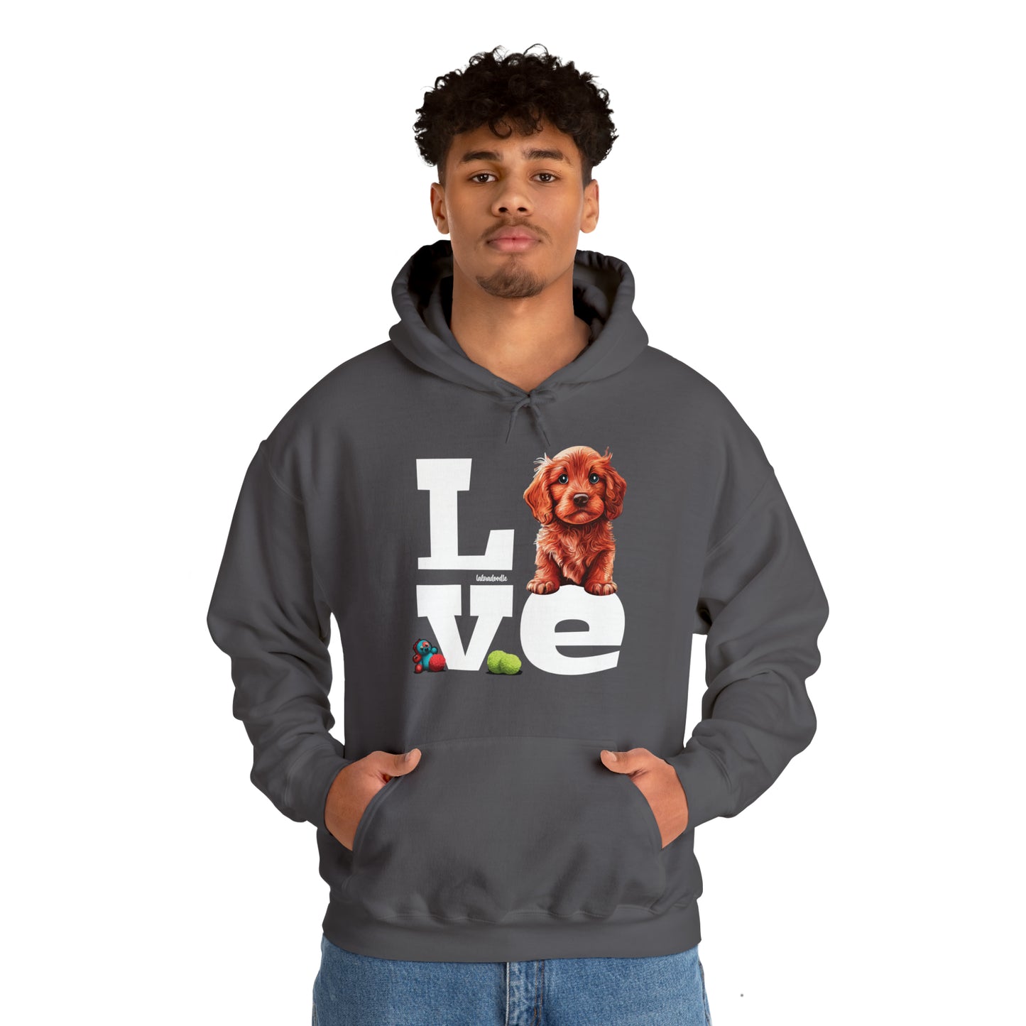 Labradoodle Love: Where Fluff Meets Affection Unisex Heavy Blend™ Hooded Sweatshirt